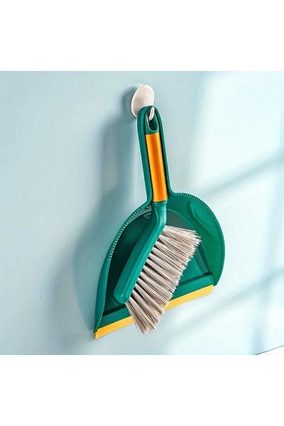 Choice Green Mini Dustpan and Brush Set Hand Brush Dust Pan Table Cleaning Brush Sweep Broom for Home Compu