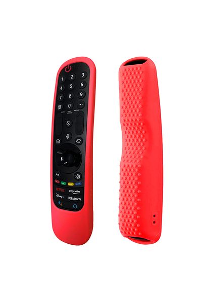 Choice Red Silicone Remote Cover LG Smart TV Anti-Shock Illuminated Remote Control Case 2021 Model MR22GA M