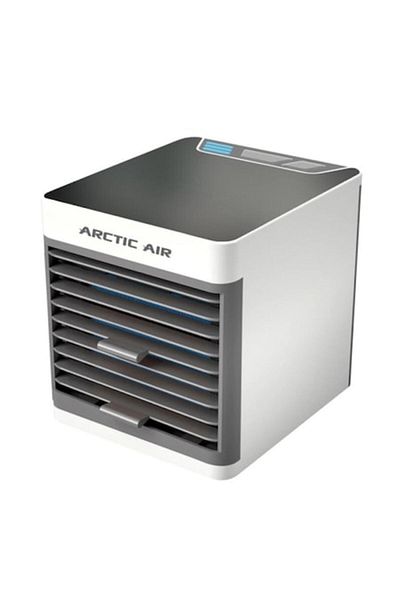 Nobrand Mini aparat de aer condiționat portabil, ULTRA, USB, 3 în 1, argintiu