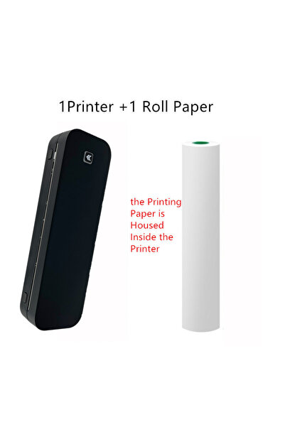 Choice1 طابعة حرارية D210 سوداء A4 بدقة 203 نقطة في البوصة وبلوتوث وطابعة صور جيبية ومستندات ومذكرات وشم