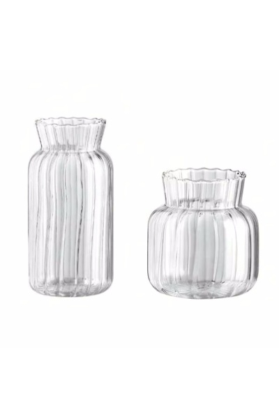 Choice م ل مزهريات زجاجية شفافة نباتات مائية تنسيق الزهور زجاجة مزهرية مخططة ...