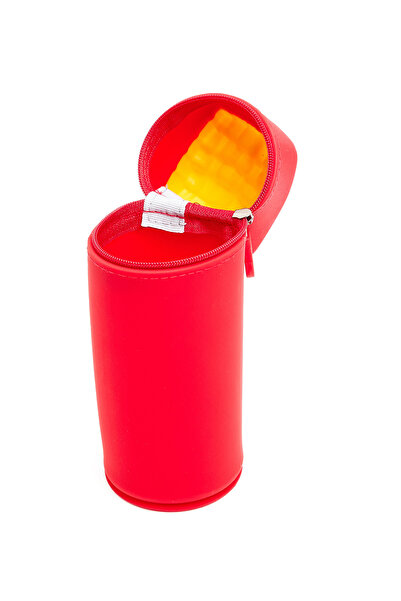 R&B Red Silicone Pencil Case