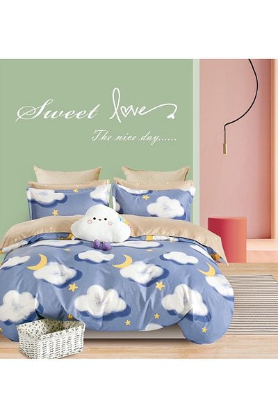 CHIRASO FINET Cotton Bed Linen, Classic Sheet 240x250cm, Duvet Cover 200x230cm, 4 Pillowcases
