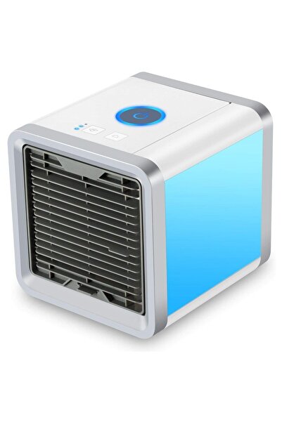 Telemag Aparat de aer condiționat portabil cu conexiune USB, lumină ambientală LED și perdea magnetică anti-insecte pentru ușă