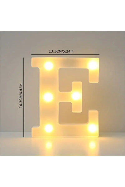 Choice E White 1 16cm LED letter light, luminous letter and number night ligh...