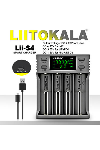 Choice1 Liitokala Lii-S4 LiitoKala متوافق مع Li-ion/IMR/LiFePO4/NiMH/Cd 26650...