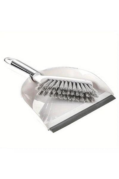 Choice white 1 Set of Desktop Broom Set, Compact Broom, Suitable for Household Durable Plastic Shovel Brush