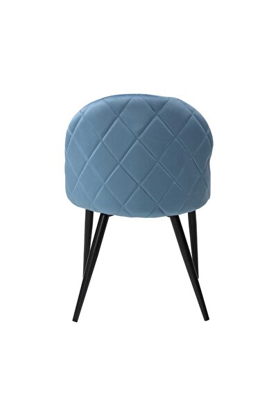 ARTA DOOR Set 4 Scaune Bella Albastru Picior Negru, HoReCa, Bucătărie , Living, Birou, Dormitoare, Holuri