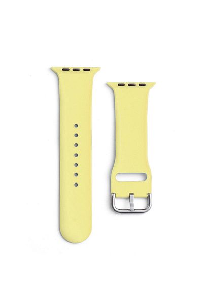 Hurtel Silikonowy pasek do zegarka Apple Watch Ultra 2-9/SE 42/44/45/49mm Silicone Strap APS żółty