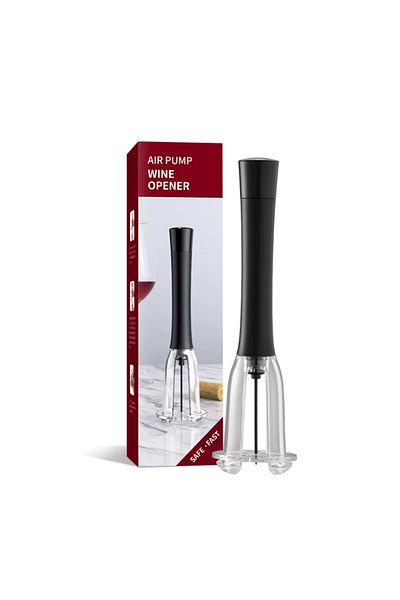 Choice KH1901 Automatic Wine Bottle Opener Red Wine Corkscrew - Plastic Kitchen Tool for Efficient Performa