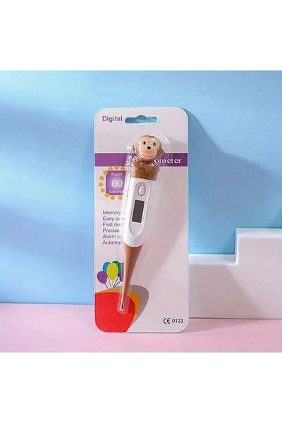 SPEAE Monday 1pc Baby Cartoon Digital Thermometer Oral Armpit Flexible Tip Waterproof Cute Design Frog Cow