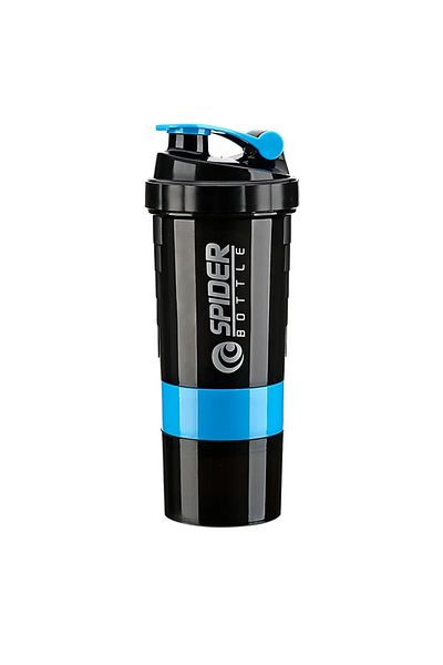 Choice blue 3 Layers Shaker Protein Bottle Powder Shake Cup Large Capacity Water Bottle Mixing Cup Body Bui