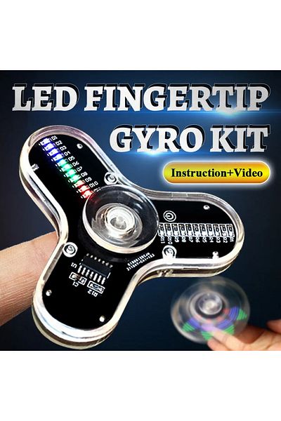 Choice DIY Fidget Top Kit Fingertip Gyros with LED Light DIY Soldering Project Practice Solder Assembly ...