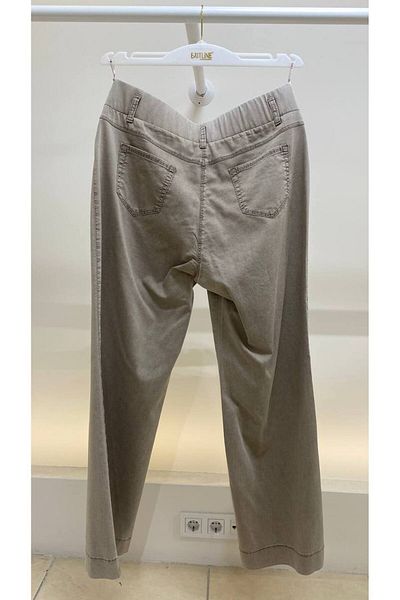 EXİTLİNE Women's Summer Flat Waist Mink Trousers