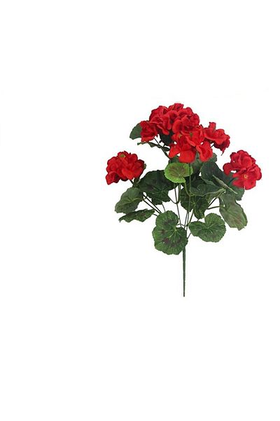Choice red 1pc Artificial Geraniums Silk Flowers Outdoor Garden Hanging Basket Porch Outdoors Faux Bushes H
