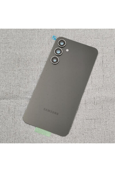 Samsung جراب وغطاء بطارية أسود لهاتف Galaxy S23 FE مع غطاء وغطاء باب خلفي زجاجي لهاتف S23FE