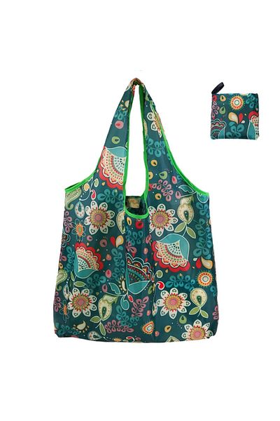 Choice 03 1PC Fashion Printing Foldable Eco-Friendly Shopping Bag Folding Pouch Handbags Convenient Large-c