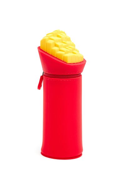 R&B Red Silicone Pencil Case