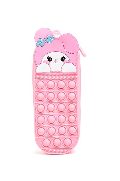 R&B Pink Silicone Pencil Case