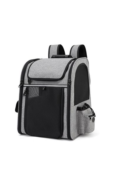 Choice GRAY Pet Backpack Portable Breathable Outdoor Foldable Expandable Cat & Dog Backpack Large Capacity