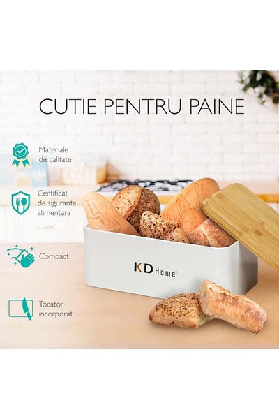 DKD Home Decor KD Home FreshBox Ultra Bread Box with Chopper - New Product