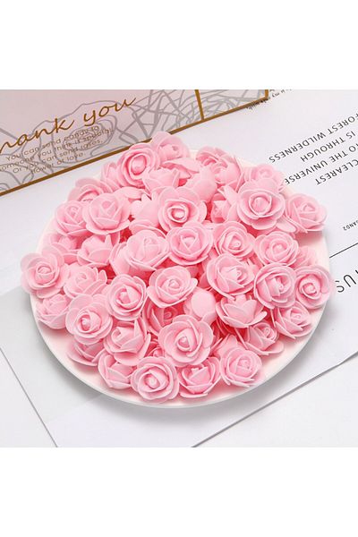 Choice 50pcs light pink PE foam ArtificialFlowers Home table Wedding Accessory Valentine DIY gift Scrapboo