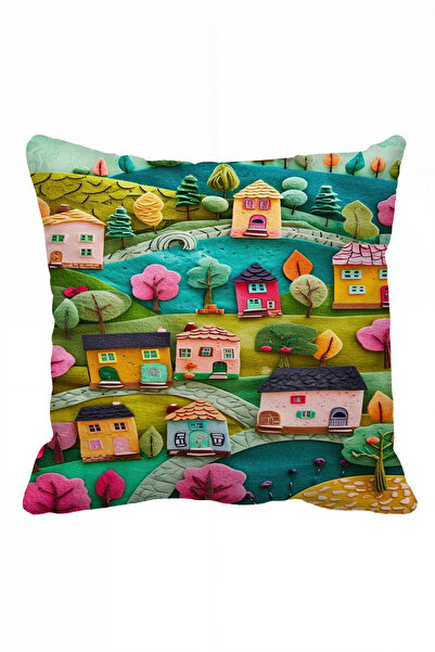 Vendini Husă pentru pernă decorativă din material textil de calitate, imprima...