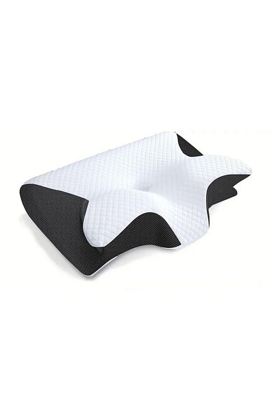 Choice black 1pc Memory Foam Cervical Pillow, 2 in 1 Ergonomic Contour Orthopedic Pillow for Neck Pain, Con