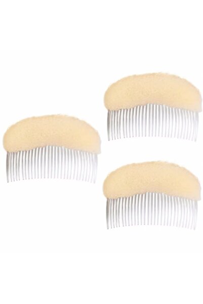 Choice وسادات شعر ناعمة بيضاء مكونة من 3 قطع لزيادة حجم الشعر ومشابك شعر منفو...