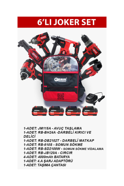 Genel Markalar 6' Lı Joker Şarjlı Set