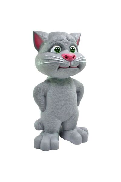 Deliny Jucărie interactivă Talking Tom ® Deliny, pisica vorbitoare cu povești, 40 cm, gri