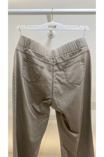 EXİTLİNE Women's Summer Flat Waist Mink Trousers