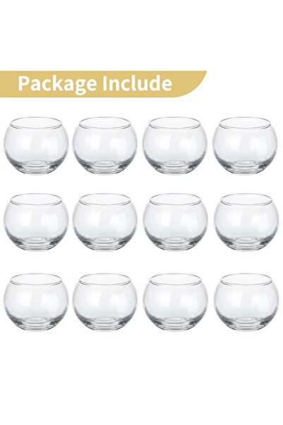 Choice 12 قطعة من حاملات الشموع الزجاجية الشفافة من الزئبق، 6/12 قطعة، حاملات...