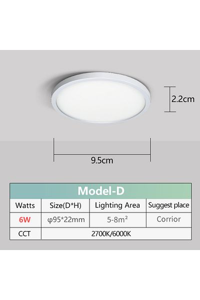 Choice Cold White 6W 2.2cm Ultra Thin Ceiling Light 6W 9W 13W 18W 24W 110V 220V Luster Home Appliances Ind