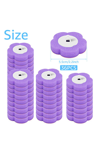 Choice 36 رأس فرشاة أرجوانية جديدة لفرشاة المرحاض، رأس بديل يمكن التخلص منه، ...