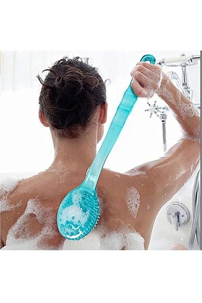 Choice Blue Long Handle Soft Bath Body Brush Back Shower Brushes With Handle Exfoliating Scrub Skin Massage