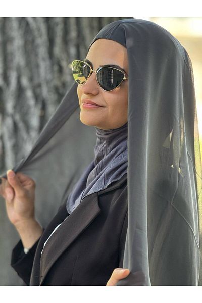 ALADİYAR Ninja Bon Shawl (Chiffon)