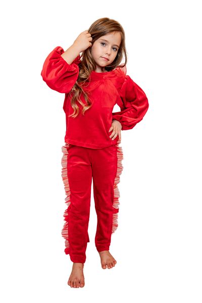 fustite cu luminite Children's tracksuit, Velvet with Tulle - 2-3 years (92-98 cm)