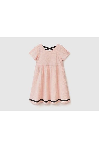 United Colors of Benetton Short Cotton Stretch Dress for Girls