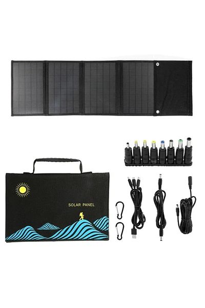 Choice 4pieces 1000W Folding Solar Panel Bag1000W Solar Power Bank – Fast Charging via USB/Type-C/DC, Water