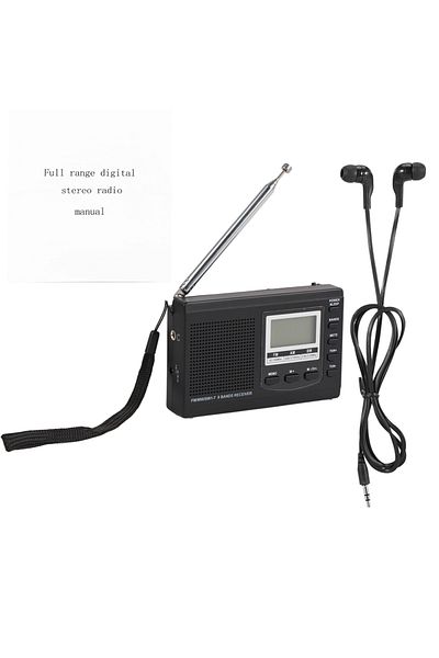Choice black Portable Radio Radio Stereo Speaker VBESTLIFE Portable Radios FM/MW/SW Receiver W/ Digital Al