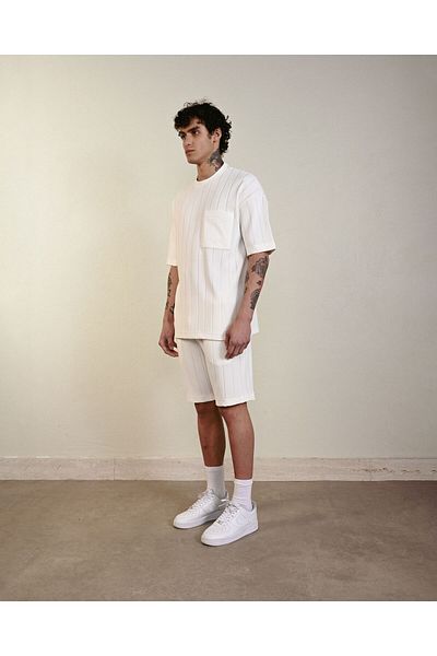 TÜZeMEN Textured Fence Sports Shorts