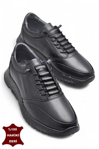 ISPARTALILAR 3400A Orthopedic Sole Daily Genuine Leather Men's Shoes Casual Men's Leather Shoes