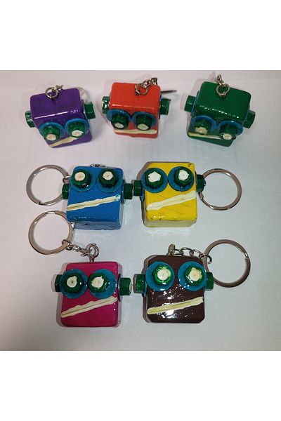 STE Pocket Robot” – Handmade Robot Keychain (5 X 4 X 2 cm)