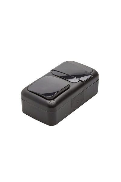 Viko by Panasonic Schuko Socket + Switch IP54 Black Palmiye Viko