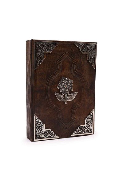 OEM LEATHER JOURNAL AGENDA | HANDMADE | FLOWER OF HEAVEN | 26 x 18 cm