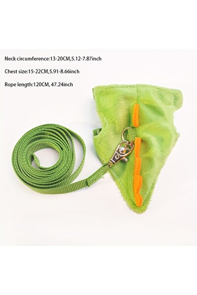 Choice Green Ferret lead rope Vest type adjustable pet rope Cute dinosaur sha...