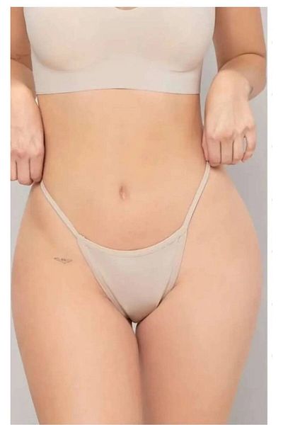 GECKO COLLECTION String Thong Women's Drawstring Rope Elastic 3 Pieces