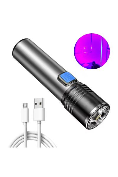 Choice UNV-77 UV Flashlight For Pet Urine Detection Resin Cured 395nm UV Flashlight Black Light Zoom USB Re