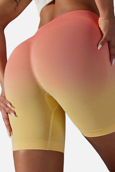 Fizion Rainbow shaping short tights, gradient, red/yellow